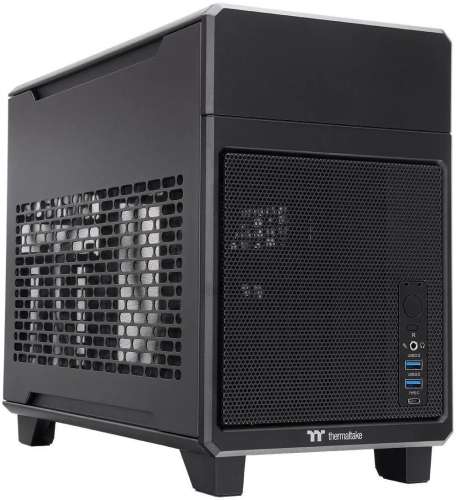 Корпус miniITX Thermaltake TR100, Mini-Tower, без БП,  черный [ca-11a-00s1nn-00]